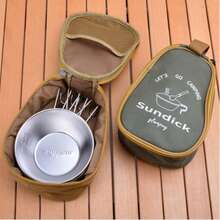 Outdoor Camping Cookware Storage Bag, Portable Carry Handle Bowl Pouch, Utility Organizer Bag - Multicolor - View 3