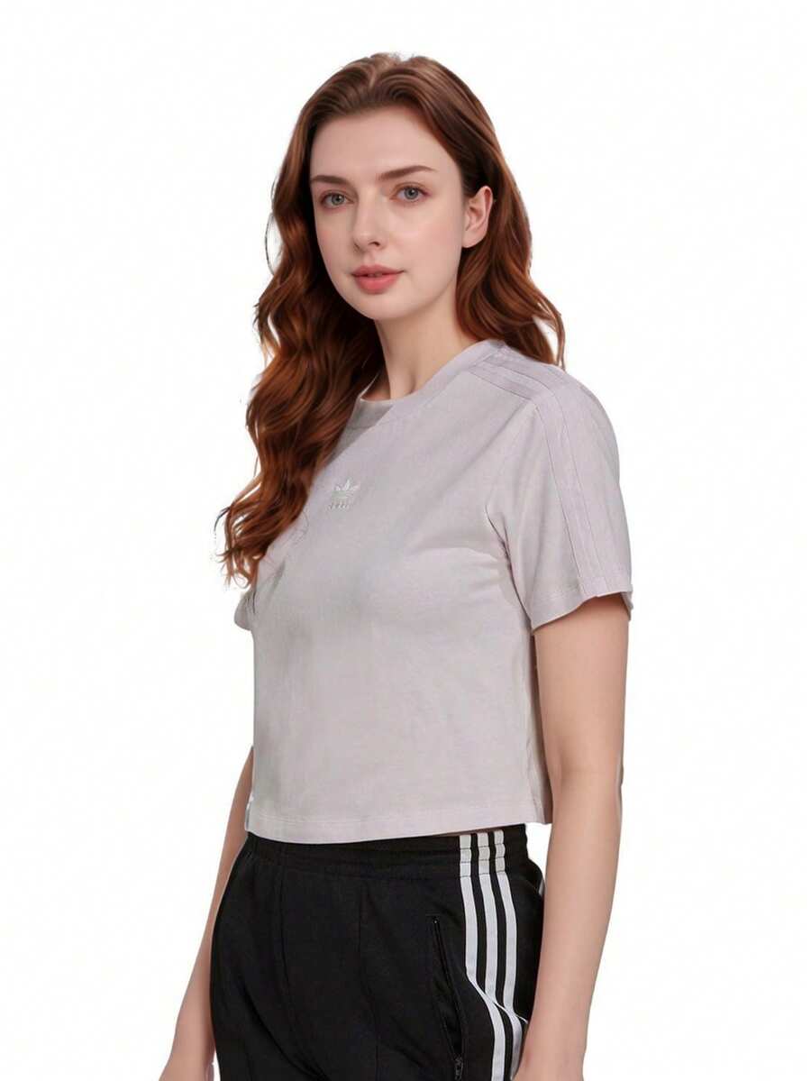 Adidas CROPPED TEE - Pearl Amethyst  - View 1