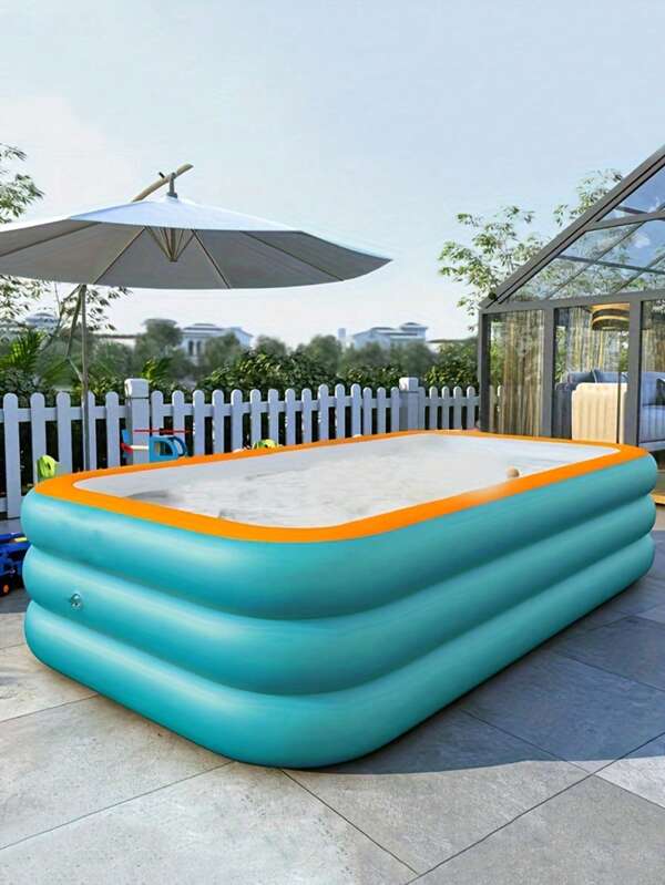 Piscina inflável de 1 peça, piscina inflável grande extra grossa para adultos, jogo aquático de quintal de verão - estrutura resistente, instalação fácil e rápida, várias opções de tamanho, ideal para festas de verão, feriados e reuniões familiares, entretenimento ao ar livre e relaxamento.