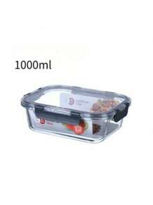 Recipientes de almacenamiento de alimentos de vidrio rectangulares con tapas, manuales, a prueba de fugas, herméticos al aire, aptos para microondas, horno, congelador y lavavajillas, lavado a mano, sin electricidad, para preparación de comidas, despensa, cocina, almuerzo, bento