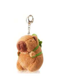 Soft Capybara Plush Keychain Toy Realistic Cute Capybara Stuffed Animals Toy Capybara Plushie, Pendant For Backpack Handbag Birthday Gift,Stuffed Toy,Pink Capybara,Party Favors For Kids, Birthday Decoration