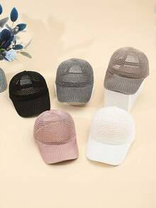 1pc Breathable Mesh Baseball Cap - Adjustable Sun Hat, Solid Color, Lightweight Multi-Functional, Suitable For Outdoor Activities In Summer | Multifunctional Summer Hat | Sun Hat - Multicolor - View 9