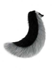 2 件套狐狸耳朵和尾巴套装，大号狐狸尾巴黑狼狗服装角色扮演配饰，狼耳朵头带狗尾巴道具适用于派对舞台装饰舞会万圣节 - 套裝 - 查看 24