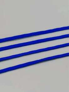 2 Pairs Fashionable Solid Color Elastic Shoelaces, Minimalist And Practical Multi-Purpose - Royal Blue - View 4