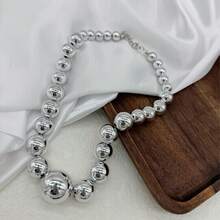 Exaggerated Ball Choker Minimalist Boho Style Winter Fashion Jewelry - CLA2404099-1 - Xem 5