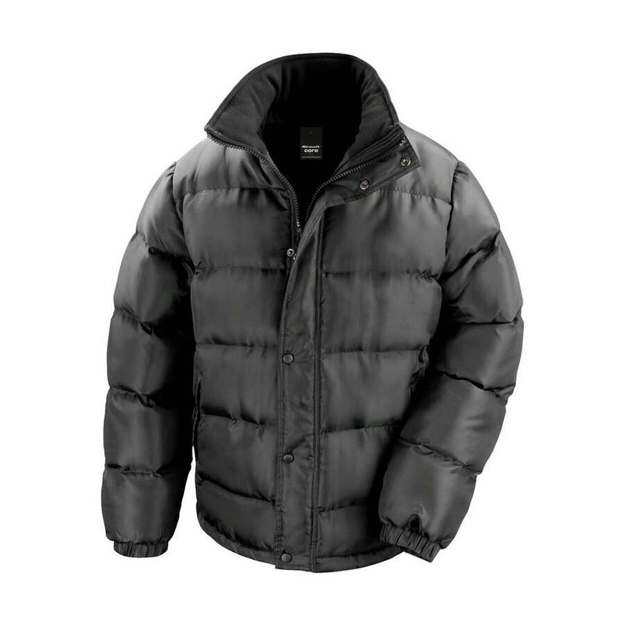 Result Mens Nova Lux Padded Jacket (Black) - Coffee Brown - View 1
