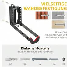 monTEK Schwenkbare Fahrrad Wandhalterung Fahrradhalterung Wand ohne schweres Heben platzsparender Fahrradständer für die Garage einfaches Einhängen und Aushängen kann bis zu 35 kg halten 2 Stück - 2Stück - Übersicht 7