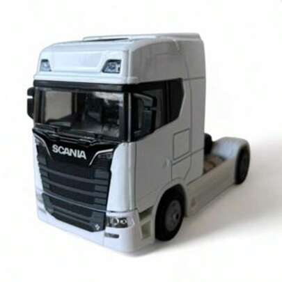 Miniatura Scania 7705 de Metal – Cores Metálicas Vibrantes com Cabine Basculante