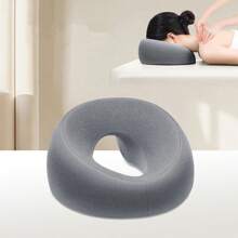 Oreiller de beauté pour le soin du visage, oreiller de massage de lit perforé et respirant, coussin de lit de beauté hypoallergénique, coussin de massage de lit de SPA avec trou pour le visage, mousse à mémoire de forme pour lit de massage