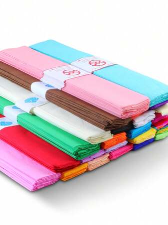 Paquete de 10 piezas Papel de seda de colores, papel artesanal para hacer flores como regalo, decoración enrollada de girasol y clavel, suministros para hacer regalos del Día de la Madre, materiales escolares, vuelta al colegio