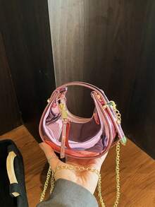 1pc Kids/Youth Crescent Moon Crossbody Bag, Fashion Versatile Mini Shoulder Bag, Available In Small & Large Size - Small - View 12