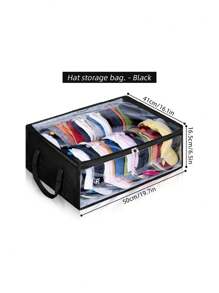 1pc Minimalist Transparent Visible Doll Clothes/Socks Multifunctional Foldable Underbed Storage Box, Hat Hanging Bags