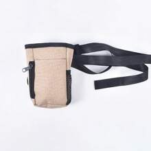 1 pieza Bolsa de almacenamiento de aperitivos para mascotas para exteriores, Bolsa de cintura para golosinas de gato/perro, Bolsa para golosinas de perro, Bolsa para pasear al perro