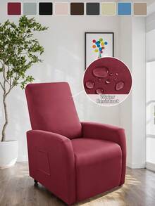 Housses de fauteuil inclinable 4 pièces, housses de canapé inclinable imperméables et extensibles pour fauteuil inclinable Lazyboy avec poche de rangement, protecteur de meuble pour salon