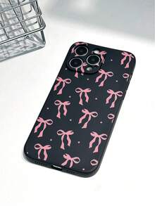 1 件波尔卡圆点边缘粉色蝴蝶结彩绘加厚防震保护手机壳，适用于 16/11/16pro/16plus/16promax/16e/15Promax/13/14/12/XS/XR/7G/8P、Galaxy S25/S25PLUS - 彩色 - 查看 5