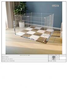 适合小型和中型犬的兔子围栏，室内宠物围栏 DIY，黑色铁丝隔离门，带门的防护栏杆，适用于豚鼠 - 彩色 - 查看 19