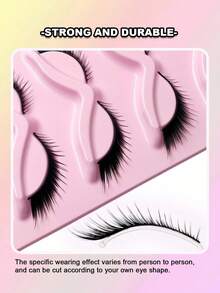 Rikuaild 5 Pairs Of New Fox/Cat Eye False Eyelashes, Create Captivating Makeup, Naturally Curled And Lengthened, Sexy Lashes To Enhance Your Charm. - Cat Eye Lashes - View 7