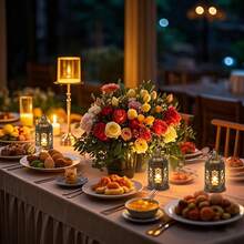 12pcs/Set Of Vintage LED Lantern Decorative Lights, Perfect As Centerpiece For Party Table, Mini Lantern With Flashing LED Candles, Shiny Centerpiece For Christmas Table, Retro Chandelier Decoration, Moroccan Lantern, Must-Have Decorations For Christmas, Wedding. - 六角風燈 - 查看 9