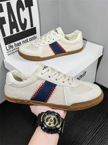 Zapatos de lona transpirables para hombres, zapatillas deportivas de moda con cordones, zapatos de skate deportivos retro