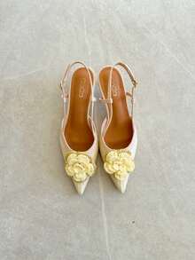 Rhinestone Embellished High Heels, Basic Party/Wedding/Outdoor Styles - Apricot - View 3