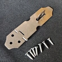 Edelstahl Türriegel Verschluss, 12,7 cm Packschloss Verschluss Riegel mit Schrauben, universelle Aktenschrank Schloss Schreibtischschublade Schloss, Torschloss Riegel für Tür Fenster Schrank Schlafzimmer Haustierkäfig Transportbox