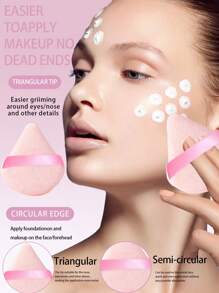 15 Pieces Of Professional Makeup Tool Set, Foundation Make-Up Makeup Mixing Beauty Sponge, Mixing Makeup And Beauty Tools, Reusable Makeup Powder Puff, Including 3pcs Makeup Sponge, 3pcs Triangle Powder Puff, 3pcs Mini Triangle Powder Puff, 3pcs Mini Makeup Sponge, 3pcs Mini Finger Powder Puff