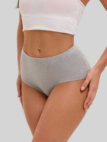 5 件套女士中腰透气纯棉三角裤 - 彩色 - 查看 2