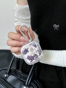 1pc Transparent Seashell, Coral, Turtle Earphone Case, Ocean Elements Earphone Case, Comes With 1 Earphone Case Strap Holder, Compatible With AirPods Case, Headphones, Pro 3 Case, Pro (2nd Generation), 3, Pro, 1/2, 4 Case Cover - Multicolor - View 7