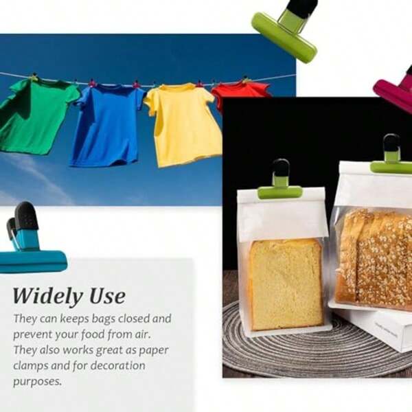 Clips para sellar alimentos, Clips de plástico para sellar bolsas de alimentos y de aperitivos, uso doméstico de cocina