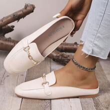 Pantofi de damă cu slip-on mule, mocasini cu talpă moale, fără spate