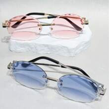 1 Pair Oval-Shaped Accessory, Suitable For Casual, Outdoor, Business, Driving, Party, Boho Chic, Elegant Gradient Design For Summer Beach Vacation,Outdoor,Travel