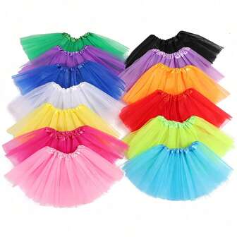 1pc Women's Adult Fluffy 3-Layered Mesh Tutu Skirt, With Lining, Vintage 80s Christmas Party Ballet Dance Costume, Puff Tutu Dress For Girls, Suitable For Spring/Summer/Autumn/Winter