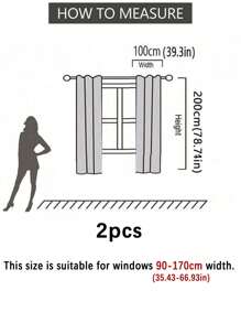 1pc Mint Green Blackout Curtain For Bedroom, Work & Study