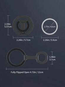 360°可调节便携式手机支架 - 这款可折叠手机支架采用360°旋转设计和升级版双面磁吸指环，由铝合金材质制成，专为手机支撑而设计。适用于和安卓智能手机，是生日、送给家人和朋友的理想礼物，也是指环支架、手机手柄和手机配件的完美之选。 - 彩色 - 查看 10