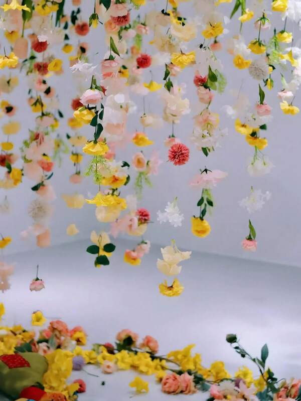 10pcs/20pcs High Simulation Flower String Decoration, Rental Family/Lazy People Must, Easily Create A Sense Of Atmosphere Home, Wedding, Party Scene. Waterproof And Dust-Proof Material, Indoor And Outdoor Universal, Suitable For Living Room Background Wall, Birthday Party, Coffee Shop Window, Shop Display.