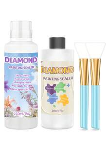 Diamond Painting Sealant Kit 200/240ml, Diamond Painting Glue For Diamond Painting, Diamond Art Glue To Protect Diamond Paintings, Permanent Glittering Diamond Art Sealant Kit - Diamond Painting Sealant - View 9
