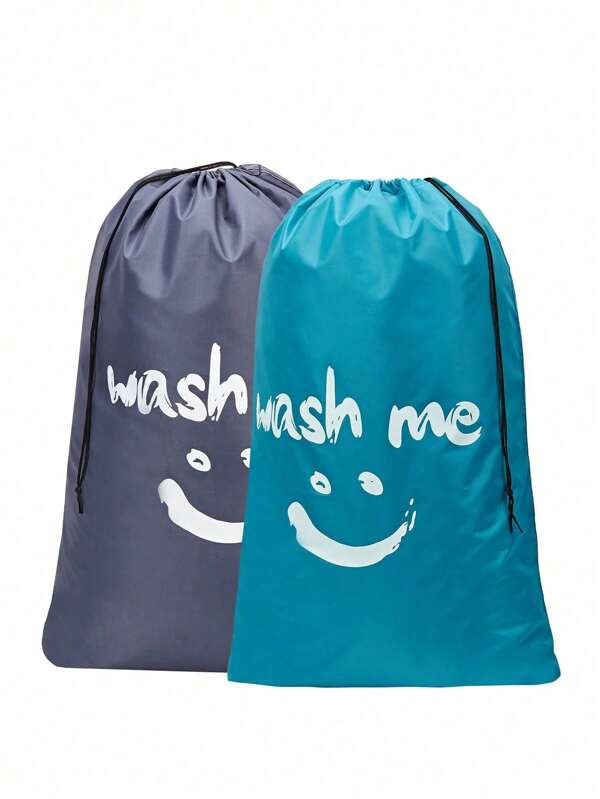 1 pezzo Sacca per il bucato da viaggio "Lavami", sacca per il bucato lavabile con laccetti, EXTRA LARGE, organizer per vestiti sporchi, abbastanza grande da contenere 4 carichi di bucato, adatta per un cesto o un cestino, lavabile in lavatrice, essenziale per la camera da letto, borsa essenziale per il college, accessori scolastici