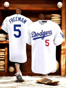 Jersey Beisbol Los Angeles Dodgers 5 - Blanco - Ver 3