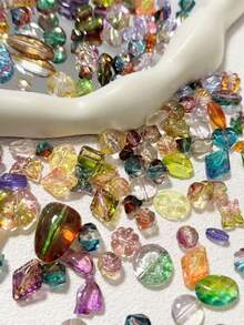 高奢华串珠DIy手工混色仿古感怪异小众项链手链发夹耳环设计材料批发现货多用途穿孔发饰项链、穿孔鞋、手机链设计 - 彩色 - 查看 17