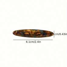 Simple Acetate Hair Clip Side Pins Tortoiseshell Colored Bars Oval Shape Geometric Hairpin Women's Hair Accessories