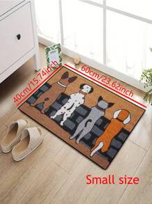 1pc Cute Puppy Design Welcome Doormat, Yellow Pattern Minimalist Style Short Plush Quick Dry Non-Slip Washable Entrance Floor Mat, Suitable For Kitchen, Bathroom, Dining Room, Hallway, Party, Gathering, New Year, All Season, Yard Decor Room Decor Home Decor Bathroom Decor Bedroom Decor Room Decoration Stuff Living Room Decor Office Decor House Decor Home Decor Living Room Bathroom Rug Room Decor Aesthetic Carpet Rugs