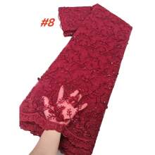 Nigerian Guipure Cord Lace Fabric 2025 High Quality Lace Material Embroidery African Milk Silk Lace Fabric For Wedding Dress Sewing