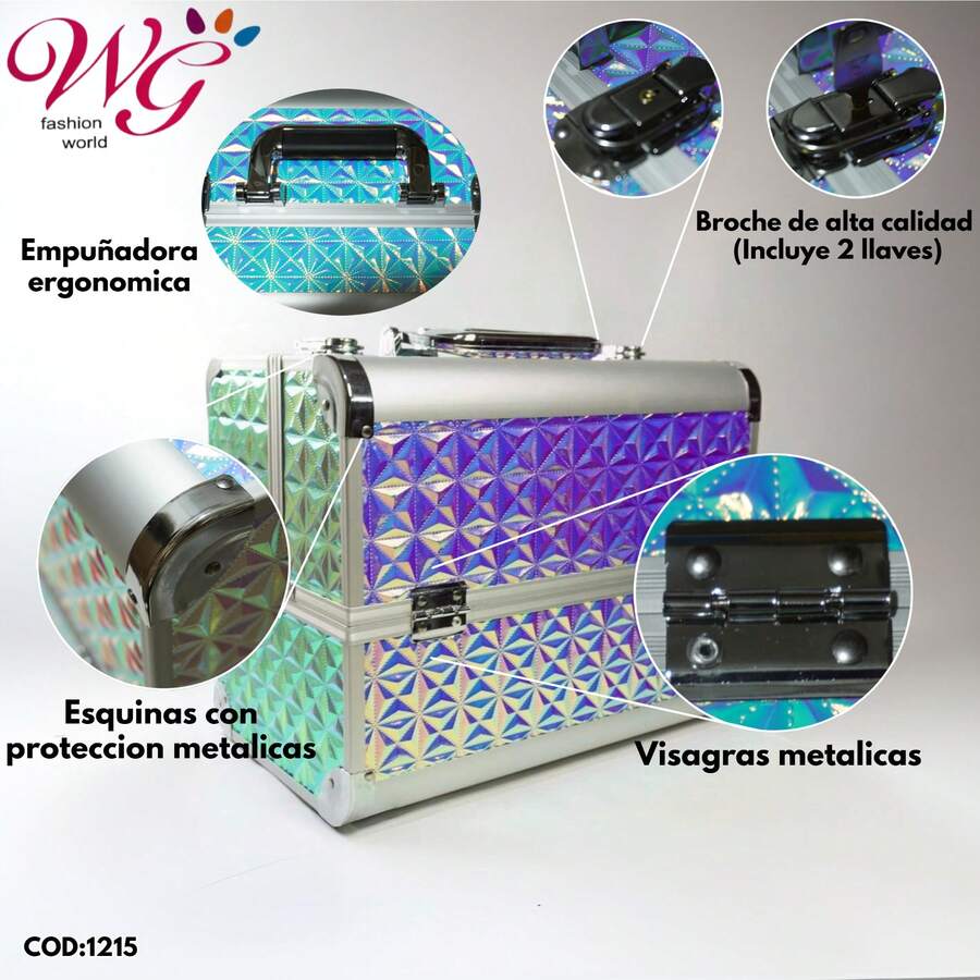 Maletín Multiusos De Aluminio De Mano - Azul - Ver 1