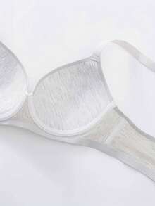 5pcs/Set Solid Color Underwire Bras, Sexy & Comfortable Push-Up Bras - Unpadded, Adjustable Straps - Multicolor - View 5