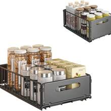 1 Stück Teleskopschublade, Faltbare Ausziehbarer Schrank Organizer, Ausziehbare Schubladen-Aufbewahrungsregale für Küchenschränke,S,Höhe 10CM