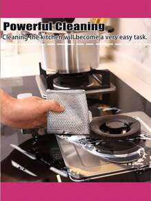 2/5/10/15/20/30pcs Metal Mesh Scouring Pads, Anti-Scratch Steel Wool Sponges, Multi-Purpose Metal Wire Dish Scrubbers, Easy To Rinse, Reusable, Metal Wire Cleaning Cloths, Metal Wire Dish Cloths For Washing Pots, Pans, Utensils, Sinks, Countertops, Stoves, Reusable Kitchen Cleaning Towels, Dishcloths, No Lint, No Streaks, Washable Cleaning Rags, Kitchen Supplies, Kitchen Cleaning Tools, Kitchen Essentials, Cleaning, Kitchen Towels - Many - View 2