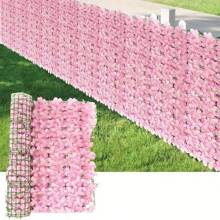 1 PC, Artificial Hydrangea Fence, Simulated Ivy Privacy Screen, Artificial Fence Hydrangea Row, Home Garden Decoration