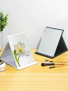 1pc High Definition Foldable Makeup Mirror, Portable Vanity Mirror For Makeup Artist, Women, Students, Dorm, Desktop Folding Princess Mirror, Compact Makeup Mirror, Flip Cover Makeup Mirror, Beauty Mirror, Student Dorm Mirror, Gift For Mothers