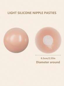 2/6/12 Pcs Reusable Seamless Silicone Nipple Covers - Invisible, Self-Adhesive, Anti-Convex Breast Patches For Women - Comfortable, Breathable, And Easy To Clean Bra Accessories