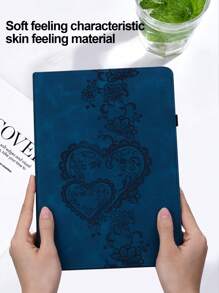 GLANDOTU Compatible With Apple IPad Galaxy Redmi Tablet Case, Multi View Slim And Lightweight Pure Colour Embossed Pattern Tablet Case With Stand Card Insertion Function